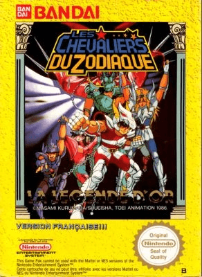 Les Chevaliers du Zodiaque box art for NES